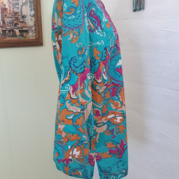 Charter club embroidery paisley tunic top sz 8 *H - Picture 6 of 7